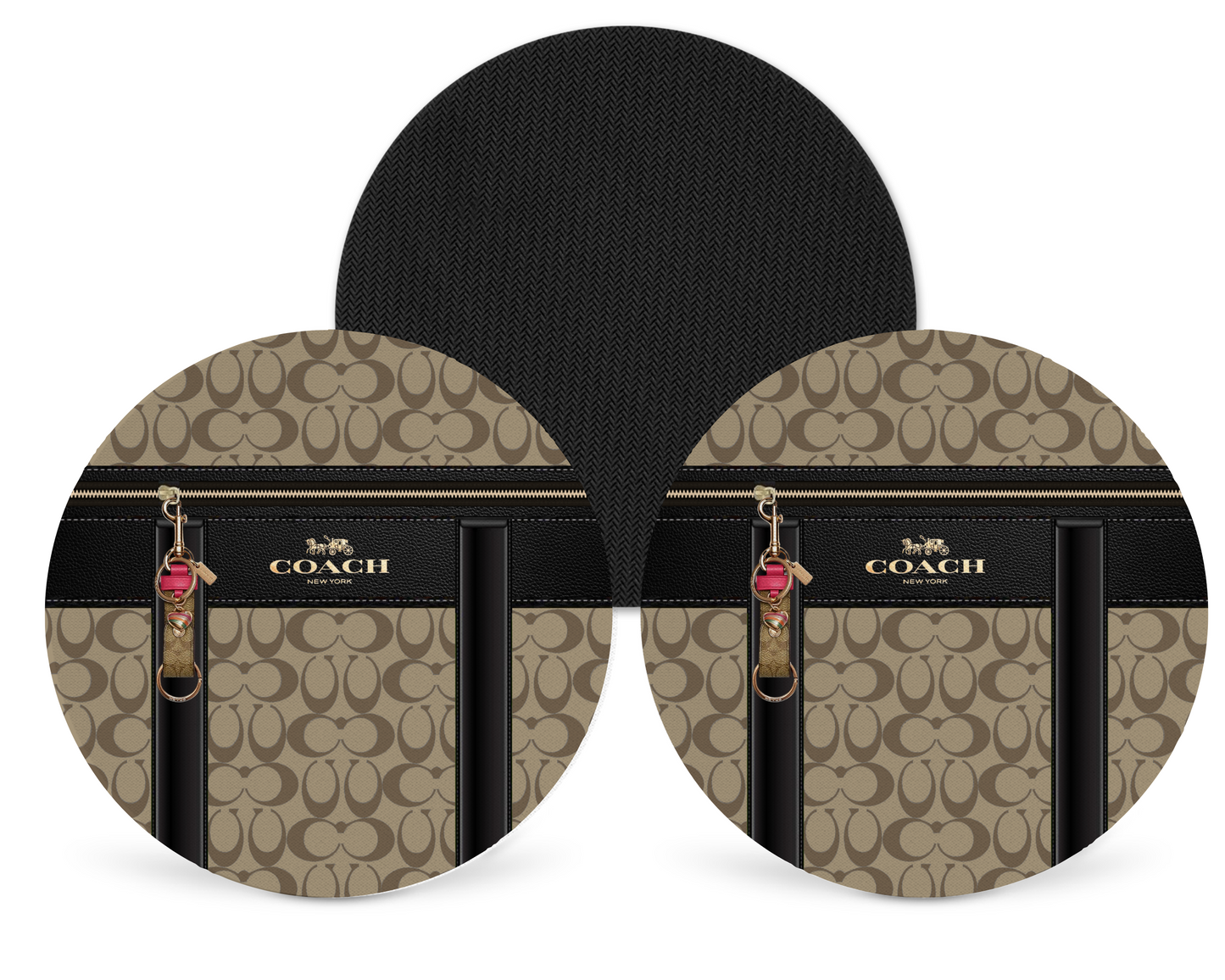 Coach Inspired Neoprene Drink Coaster x2 (057)