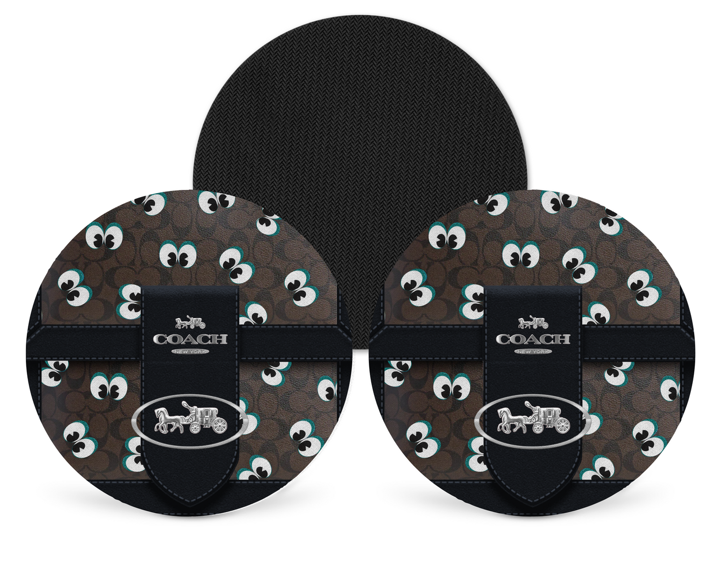 Coach Inspired Neoprene Drink Coaster x2 (147)