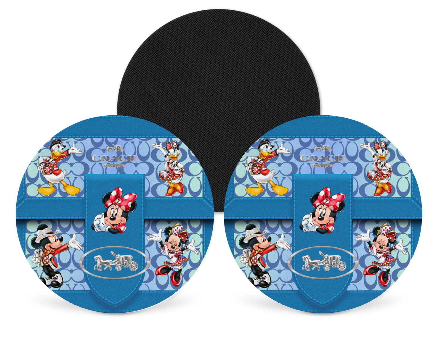 Coach Inspired Neoprene Drink Coaster x2 (195)