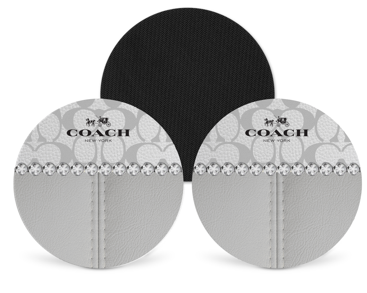 Coach Inspired Neoprene Drink Coaster x2 (009)