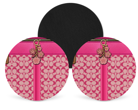 Coach Inspired Neoprene Drink Coaster x2 (030)