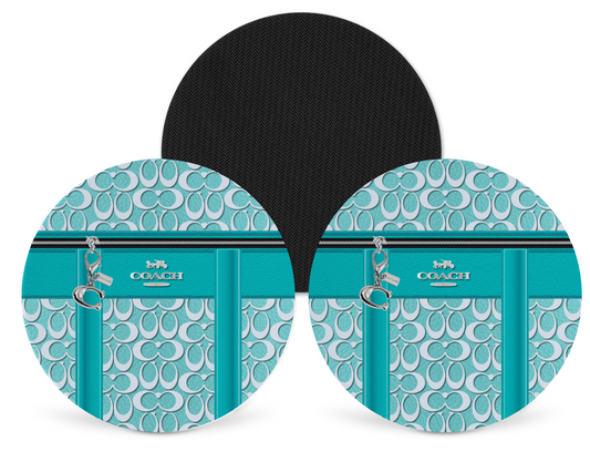 Coach Inspired Neoprene Drink Coaster x2 (166)