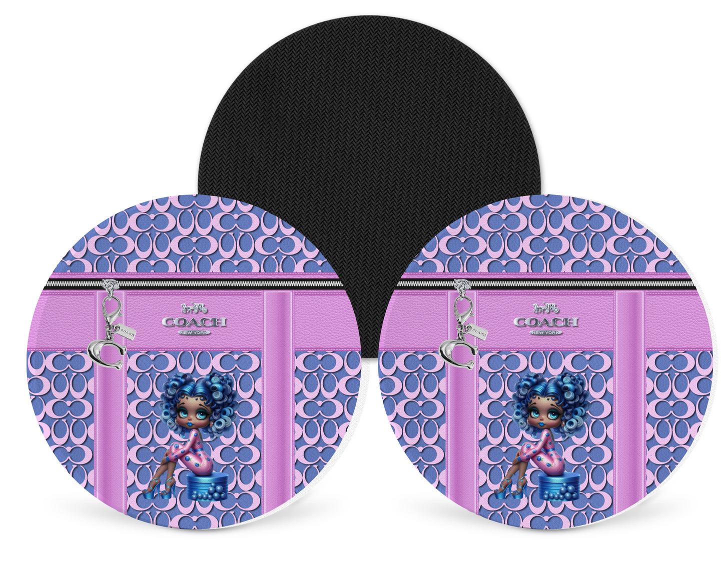 Coach Inspired Neoprene Drink Coaster x2 (200)