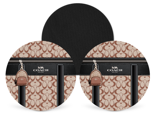 Coach Inspired Neoprene Drink Coaster x2 (146)