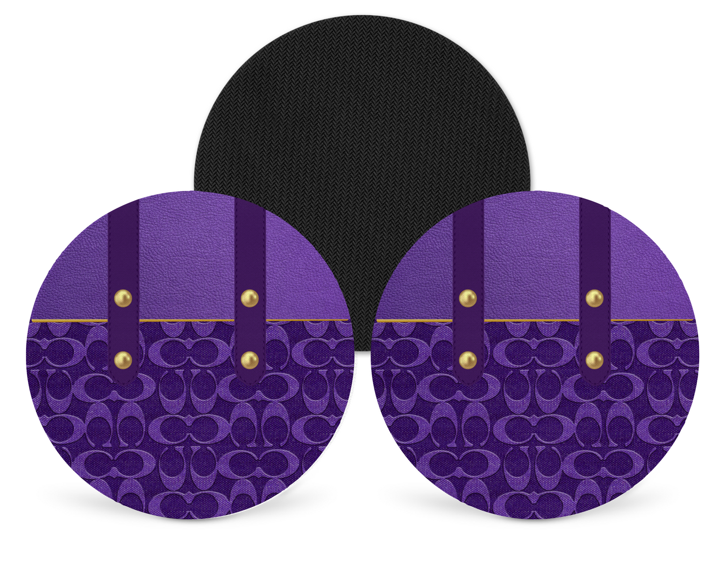 Coach Inspired Neoprene Drink Coaster x2 (014)