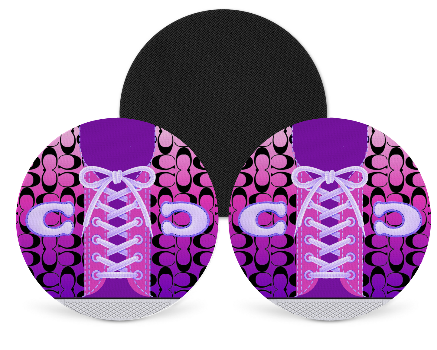 Coach Inspired Neoprene Drink Coaster x2 (033)