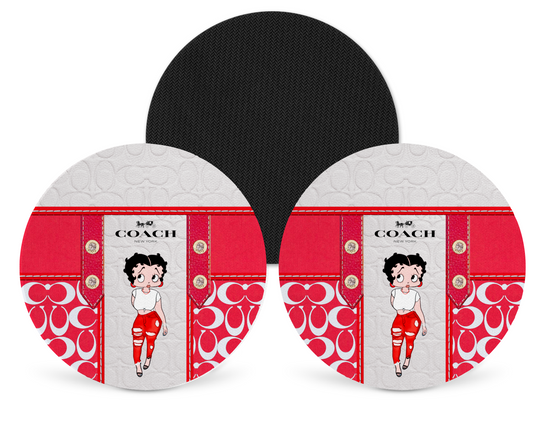 Coach Inspired Neoprene Drink Coaster x2 (075)