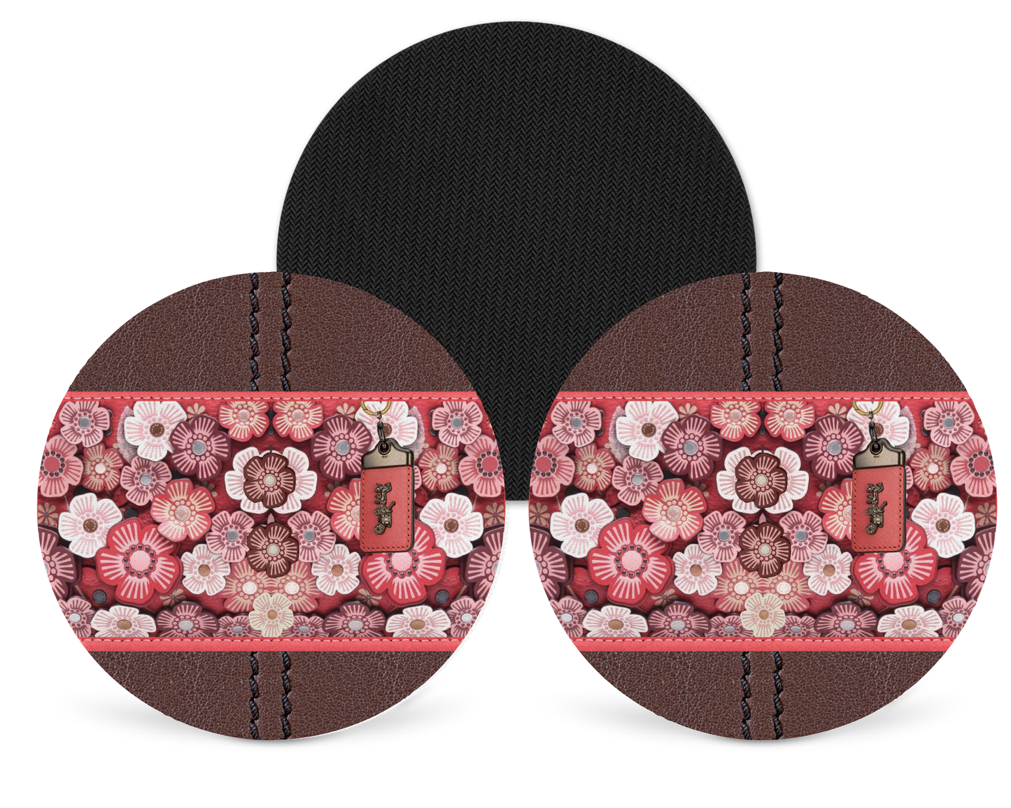 Coach Inspired Neoprene Drink Coaster x2 (125)