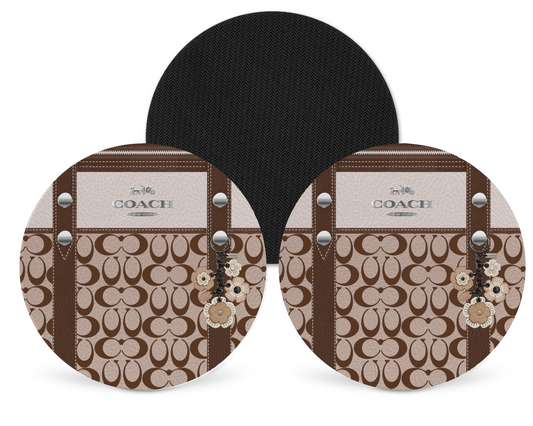 Coach Inspired Neoprene Drink Coaster x2 (153)