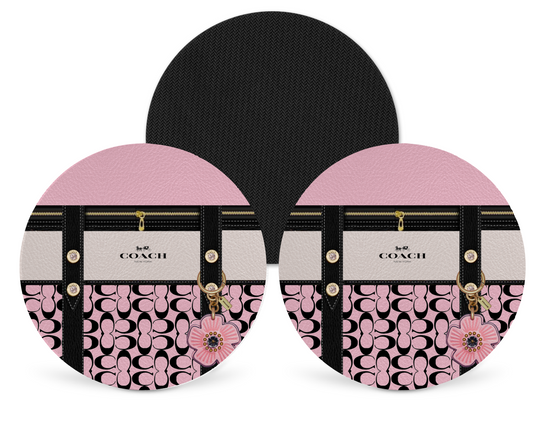 Coach Inspired Neoprene Drink Coaster x2 (065)