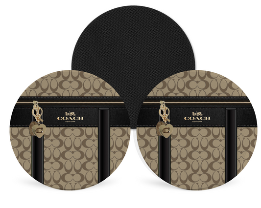 Coach Inspired Neoprene Drink Coaster x2 (093)