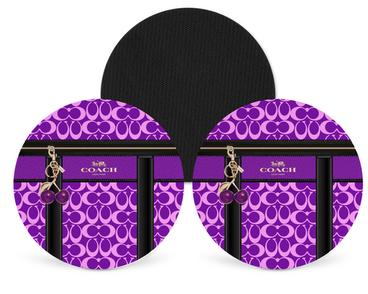 Coach Inspired Neoprene Drink Coaster x2 (064)