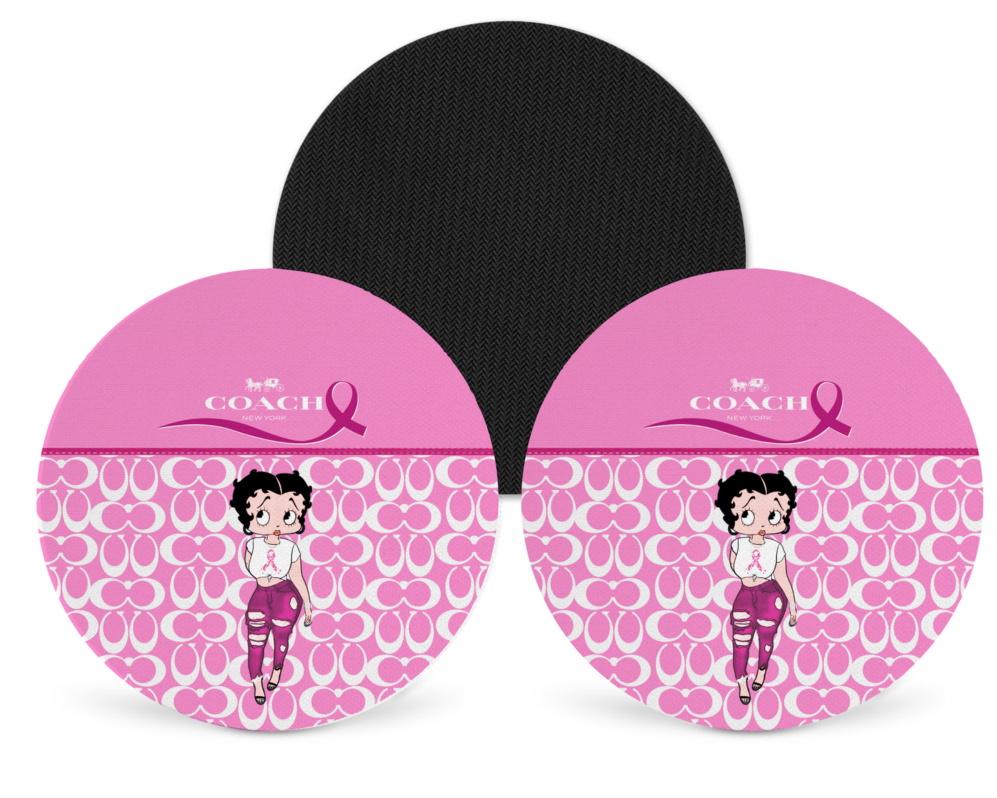 Coach Inspired Neoprene Drink Coaster x2 (134)