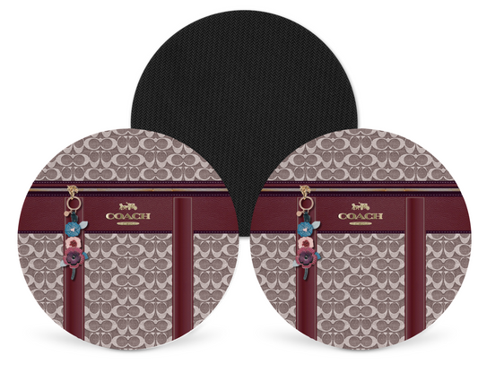 Coach Inspired Neoprene Drink Coaster x2 (163)