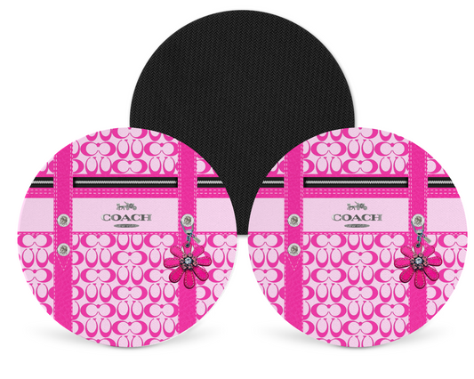 Coach Inspired Neoprene Drink Coaster x2 (151)