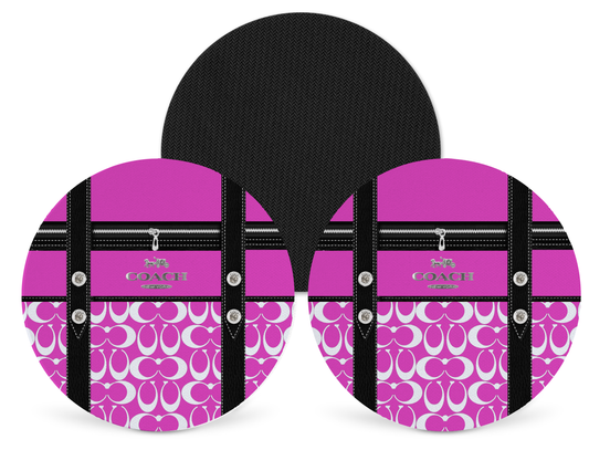 Coach Inspired Neoprene Drink Coaster x2 (191)