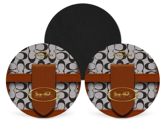 Coach Inspired Neoprene Drink Coaster x2 (004)