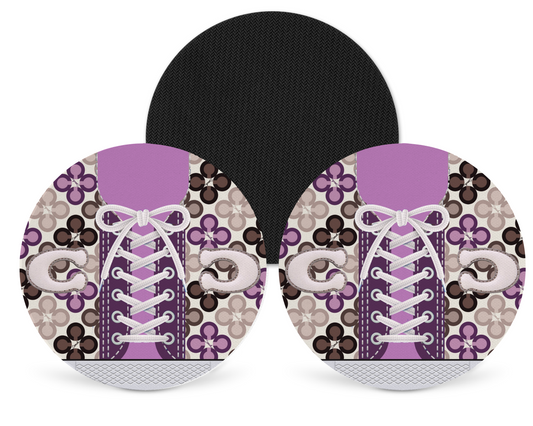 Coach Inspired Neoprene Drink Coaster x2 (032)