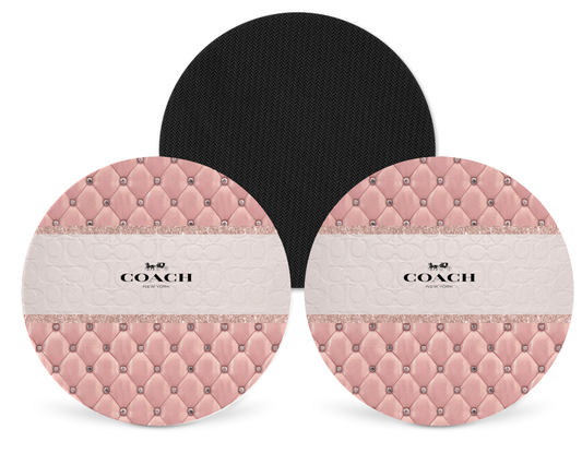 Coach Inspired Neoprene Drink Coaster x2 (123)