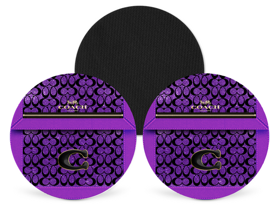 Coach Inspired Neoprene Drink Coaster x2 (085)