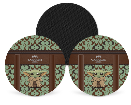 Coach Inspired Neoprene Drink Coaster x2 (142)