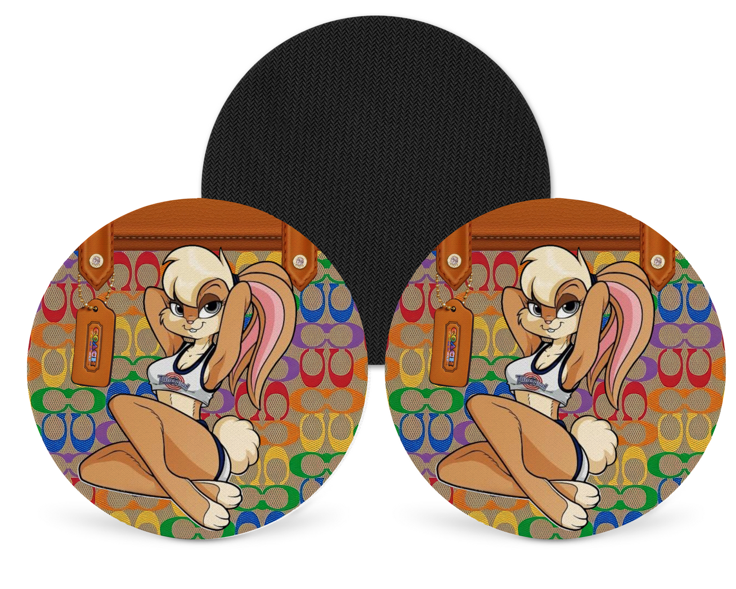 Coach Inspired Neoprene Drink Coaster x2 (073)