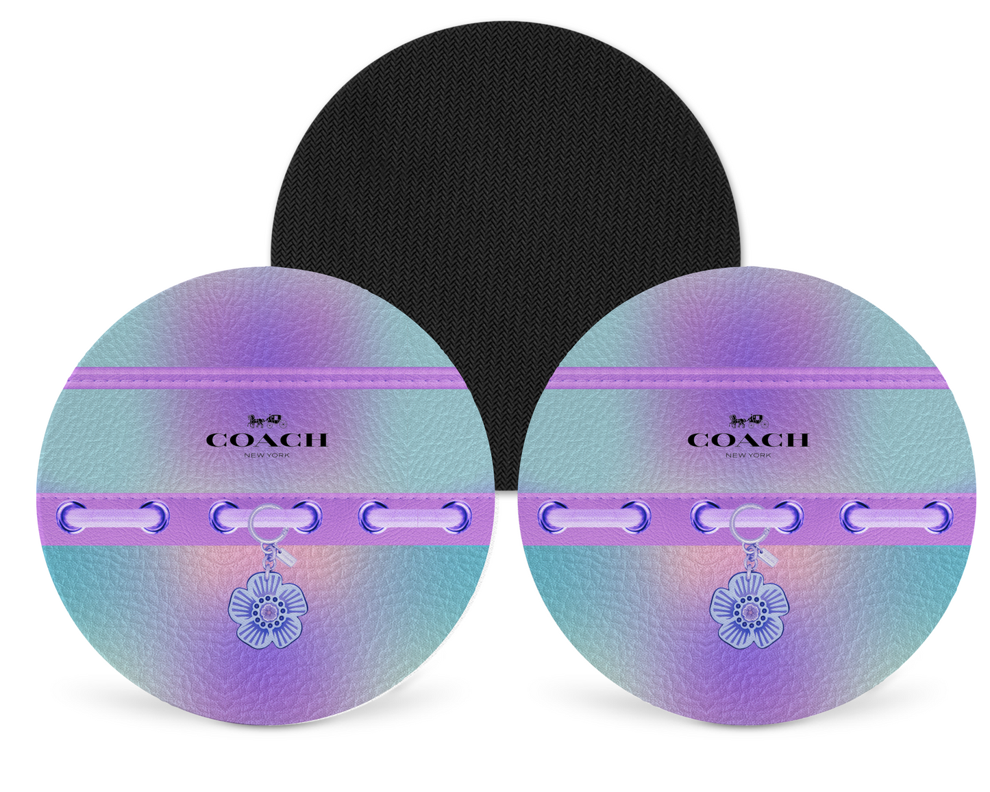 Coach Inspired Neoprene Drink Coaster x2 (132)