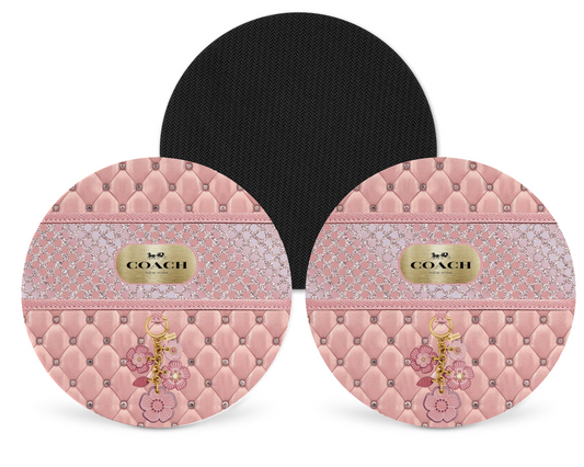 Coach Inspired Neoprene Drink Coaster x2 (062)