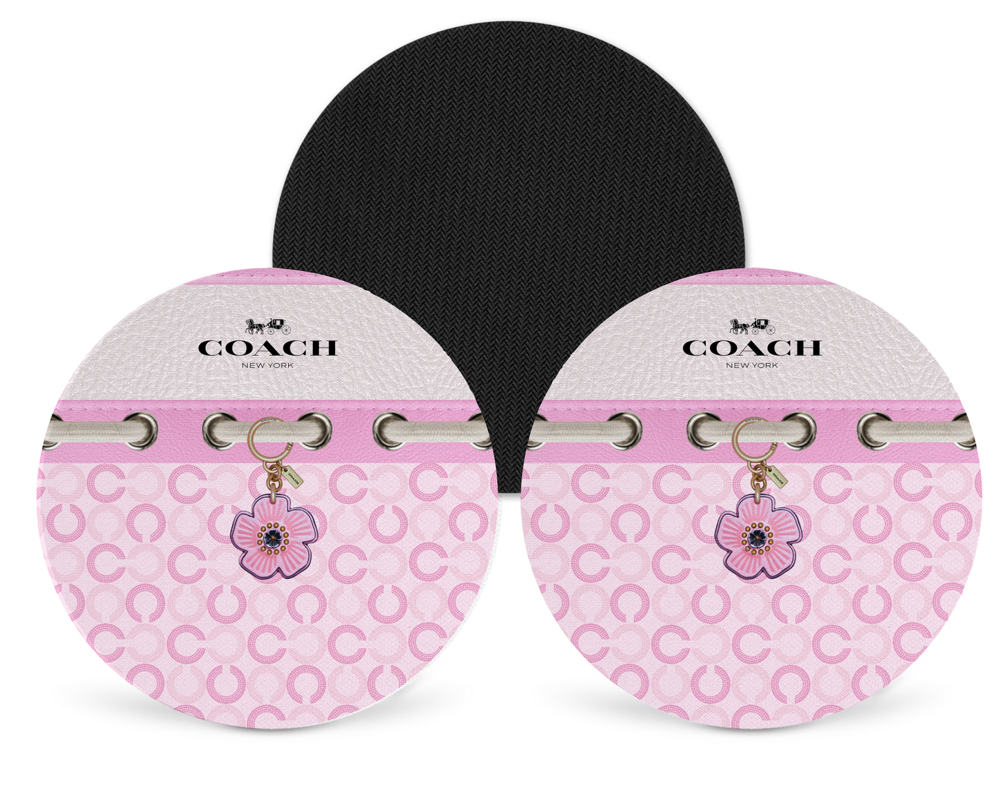 Coach Inspired Neoprene Drink Coaster x2 (141)