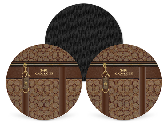 Coach Inspired Neoprene Drink Coaster x2 (051)