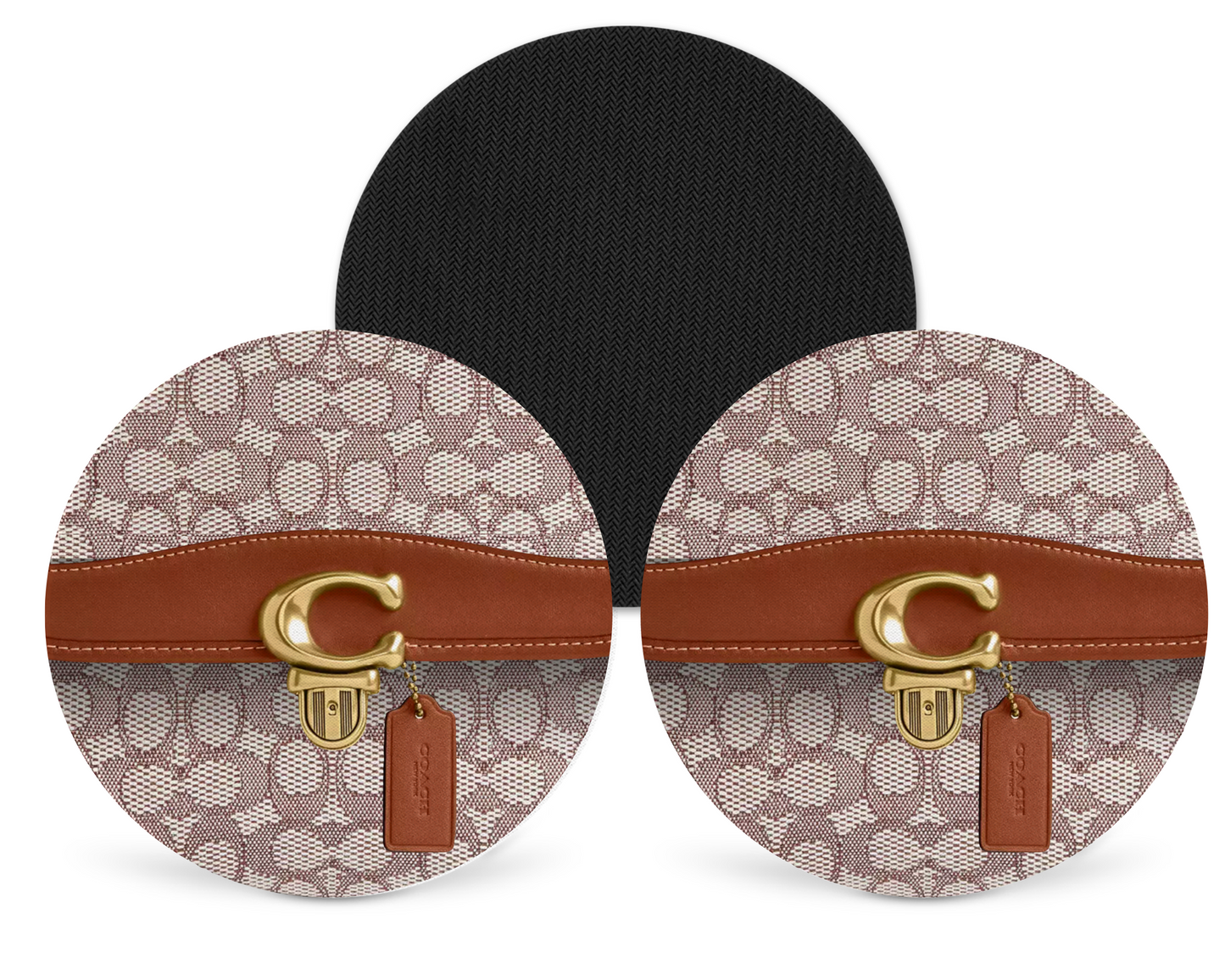 Coach Inspired Neoprene Drink Coaster x2 (001)