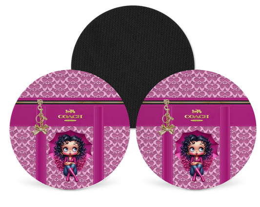 Coach Inspired Neoprene Drink Coaster x2 (190)