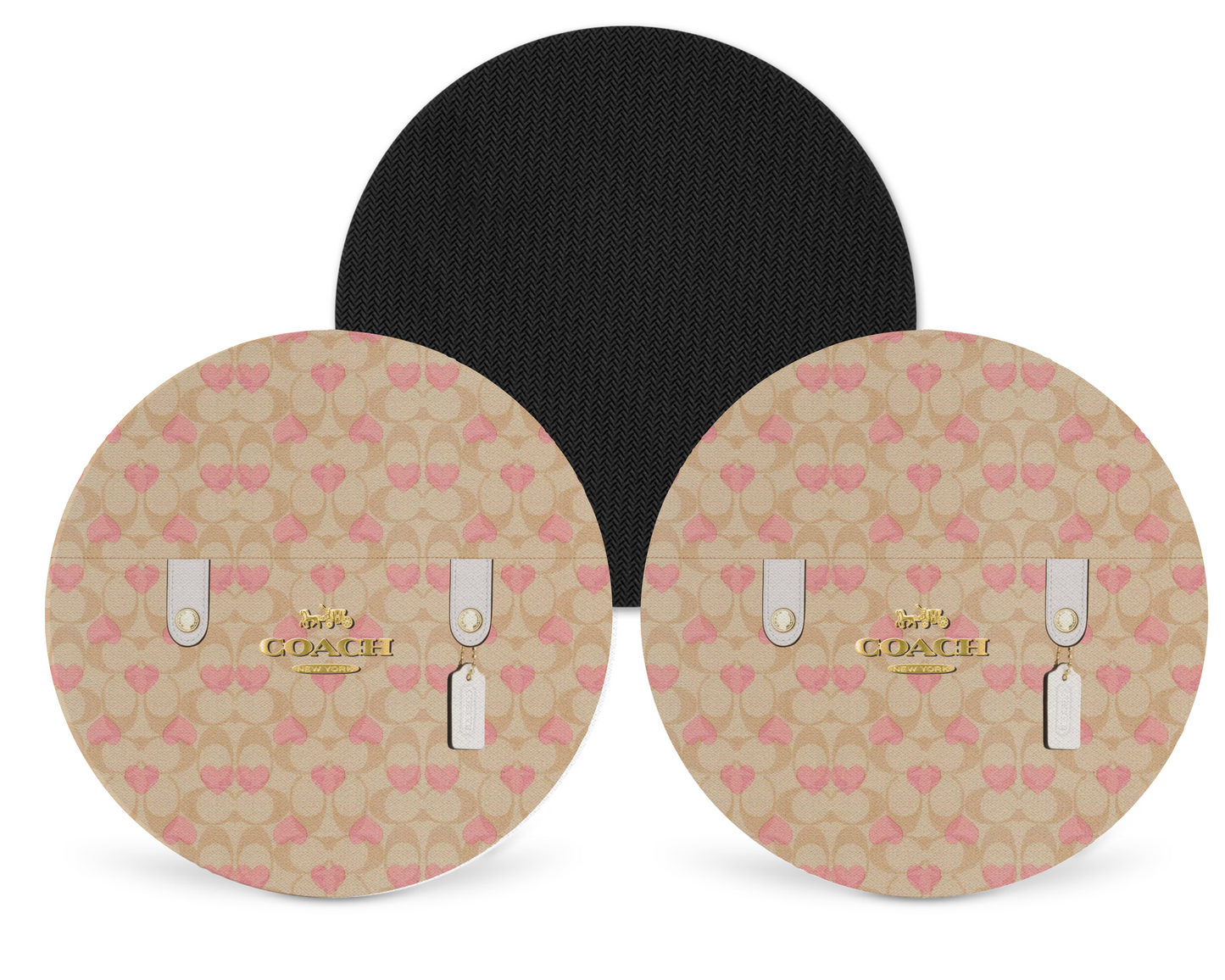 Coach Inspired Neoprene Drink Coaster x2 (099)