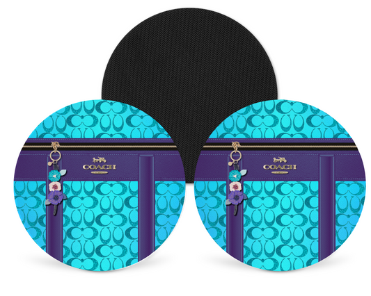 Coach Inspired Neoprene Drink Coaster x2 (160)