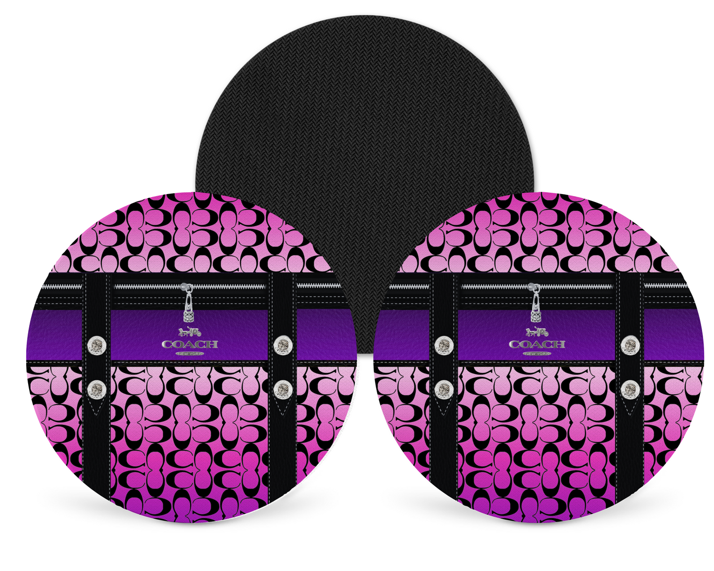 Coach Inspired Neoprene Drink Coaster x2 (110)