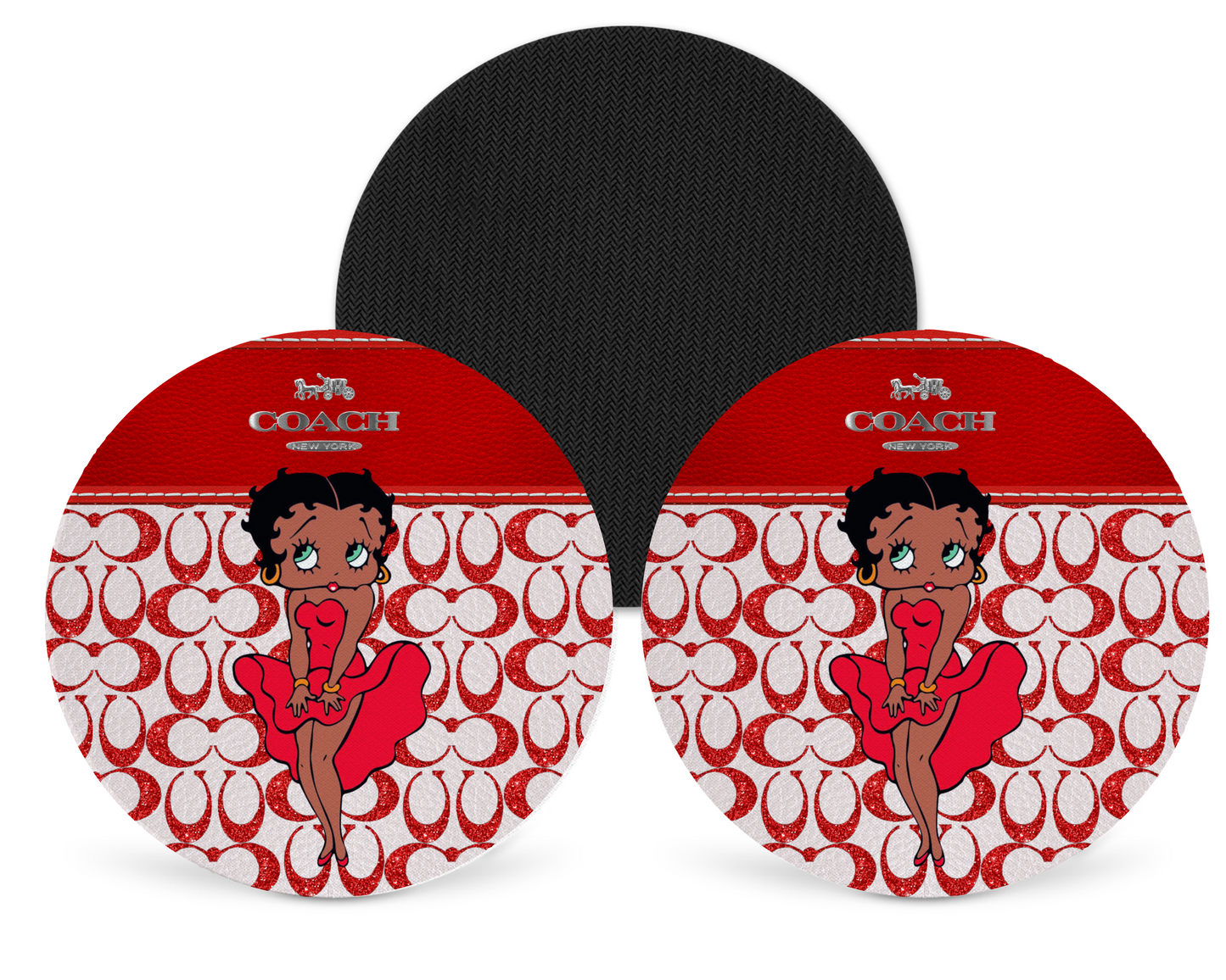 Coach Inspired Neoprene Drink Coaster x2 (140)