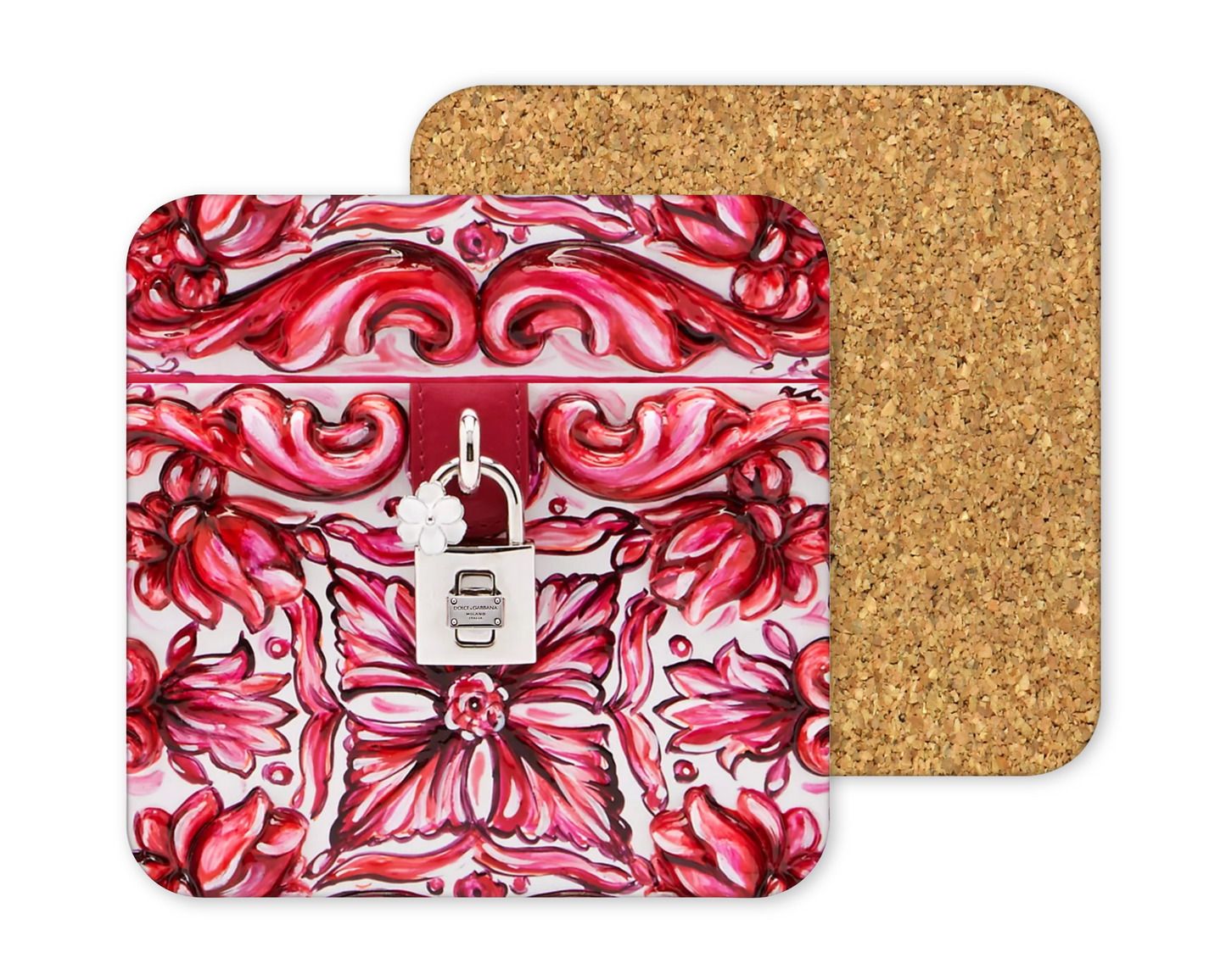 Dolce & Gabbana Inspired Cork Backing Drink Coaster x2 (005)