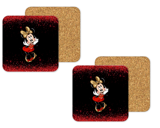 Disney Inspired Cork Backing Drink Coaster x2 (016)