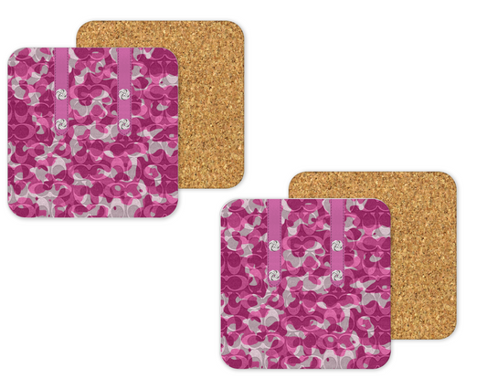 Coach Inspired Cork Backing Drink Coaster x2 (002)