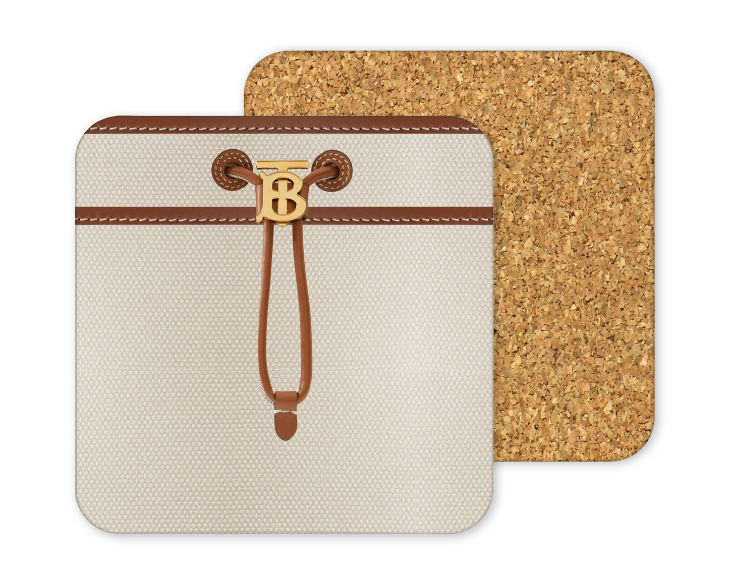 Burberry Inspired Cork Backing Drink Coaster x2 (011)