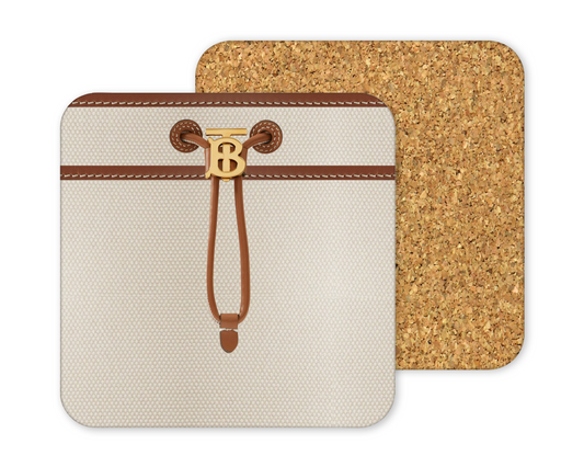 Burberry Inspired Cork Backing Drink Coaster x2 (011)