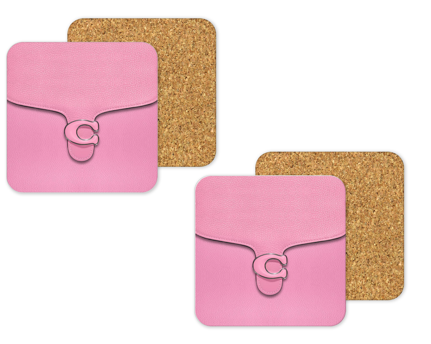 Coach Inspired Cork Backing Drink Coaster x2 (186)