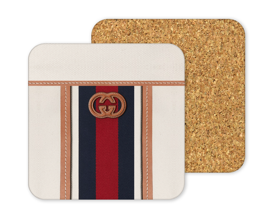 Gucci Inspired Cork Backing Drink Coaster x2 (011)