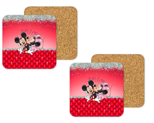 Disney Inspired Cork Backing Drink Coaster x2 (014)