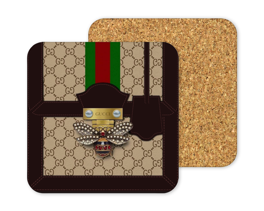 Gucci Inspired Cork Backing Drink Coaster x2 (013)