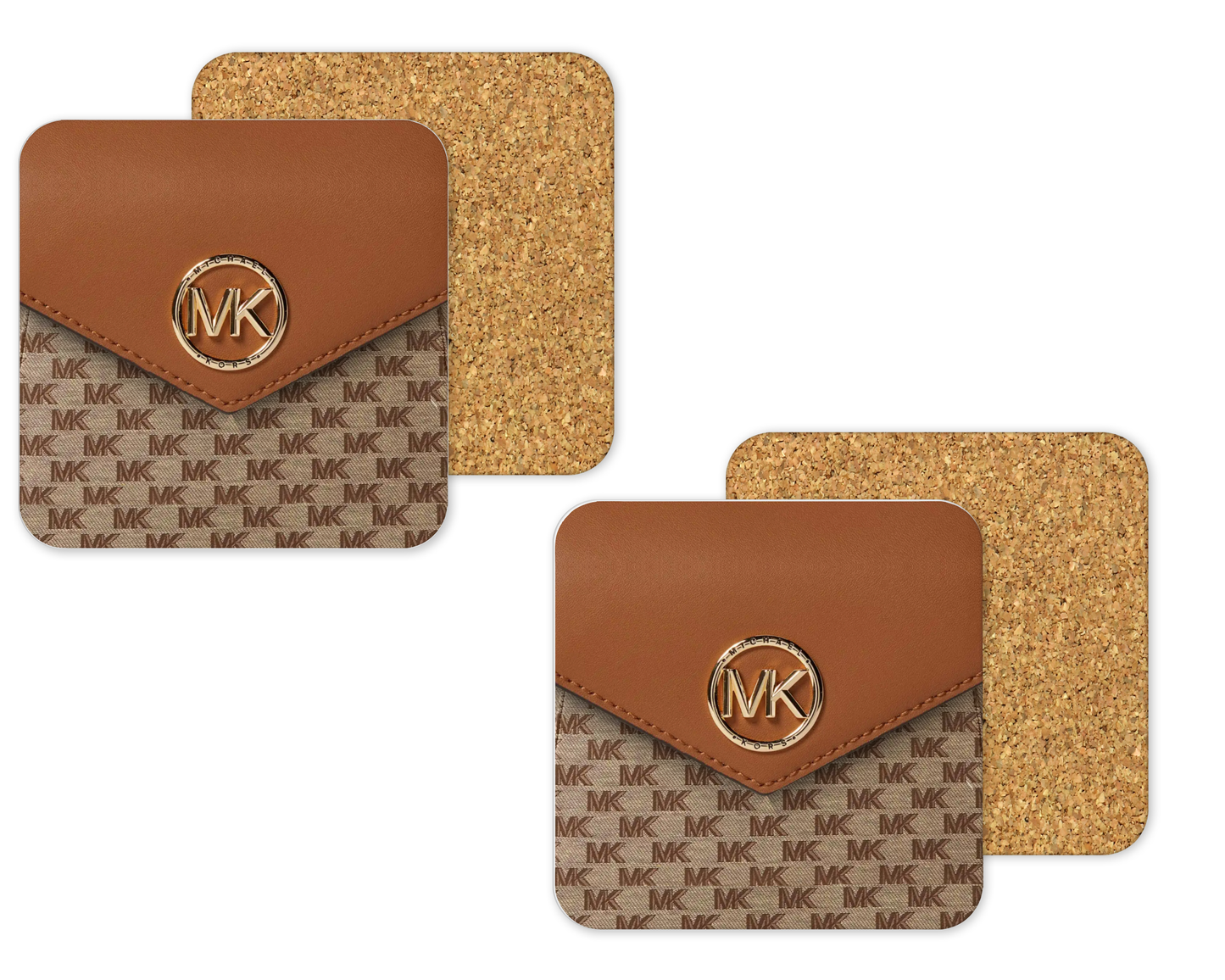 Michael Kors Inspired Cork Backing Drink Coaster x2 (005)