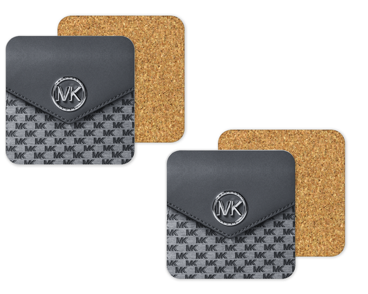 Michael Kors Inspired Cork Backing Drink Coaster x2 (004)