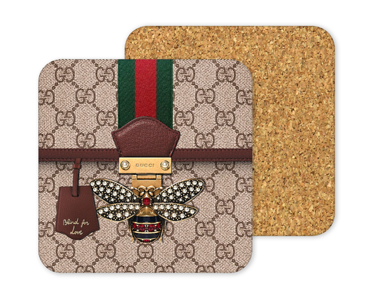 Gucci Inspired Cork Backing Drink Coaster x2 (016)