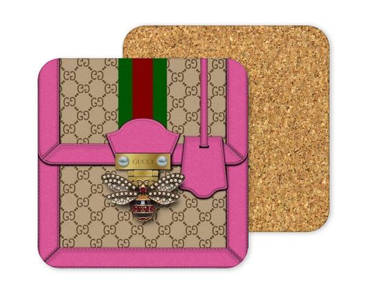 Gucci Inspired Cork Backing Drink Coaster x2 (017)