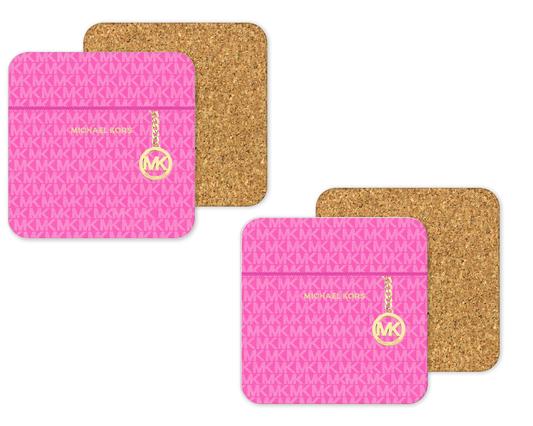 Michael Kors Inspired Cork Backing Drink Coaster x2 (001)